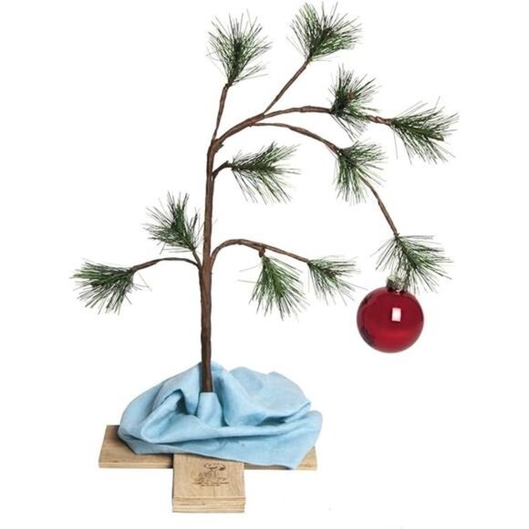 24" Charlie Brown Christmas Tree with Linus's Blanket Holiday Décor, Classi - Picture 3 of 3
